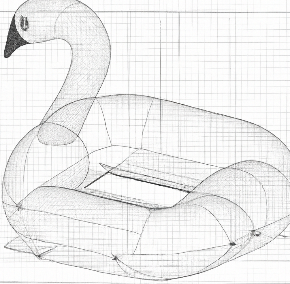 3d swan pool float