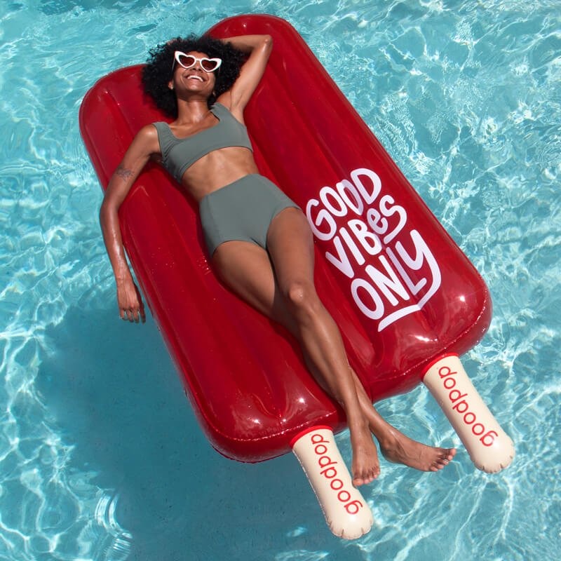 good vibes only popsicle pool float