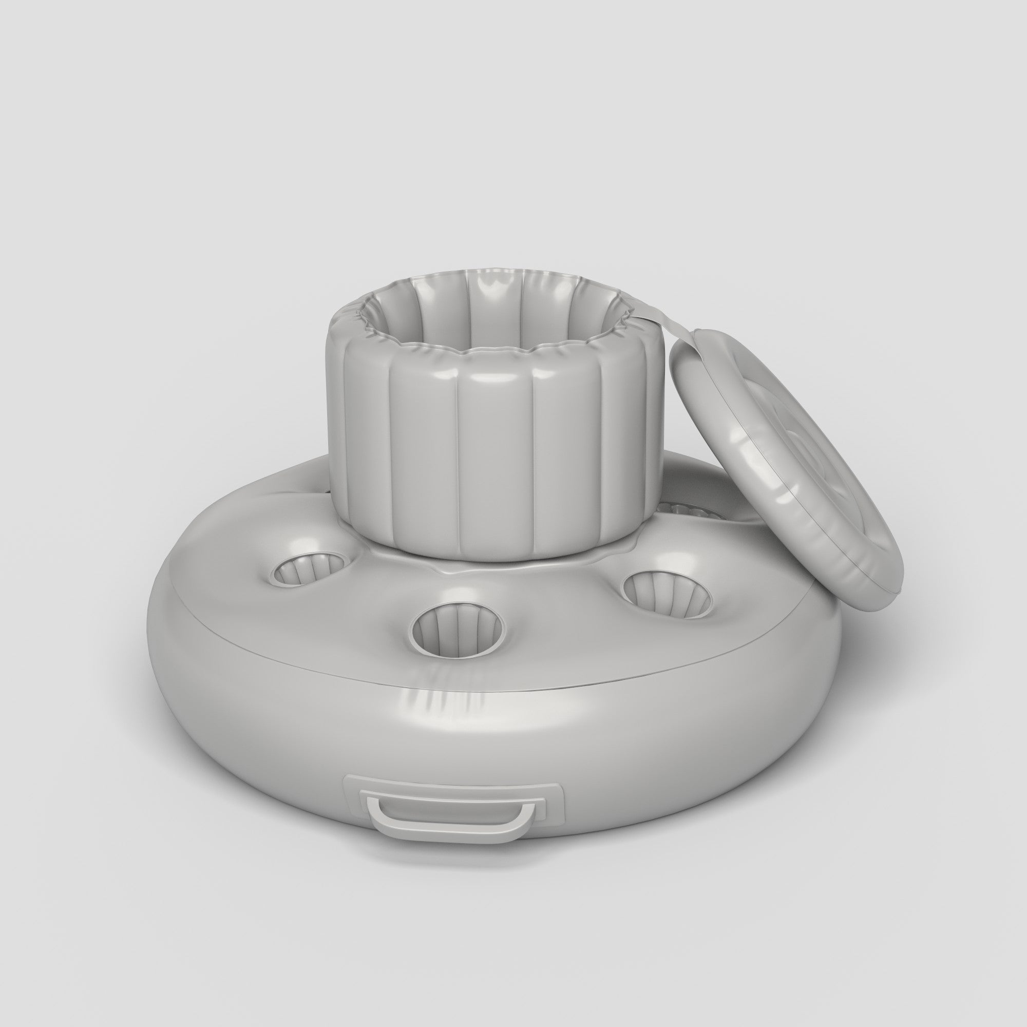 Inflatable Cooler with Cup Holders Art Template Download