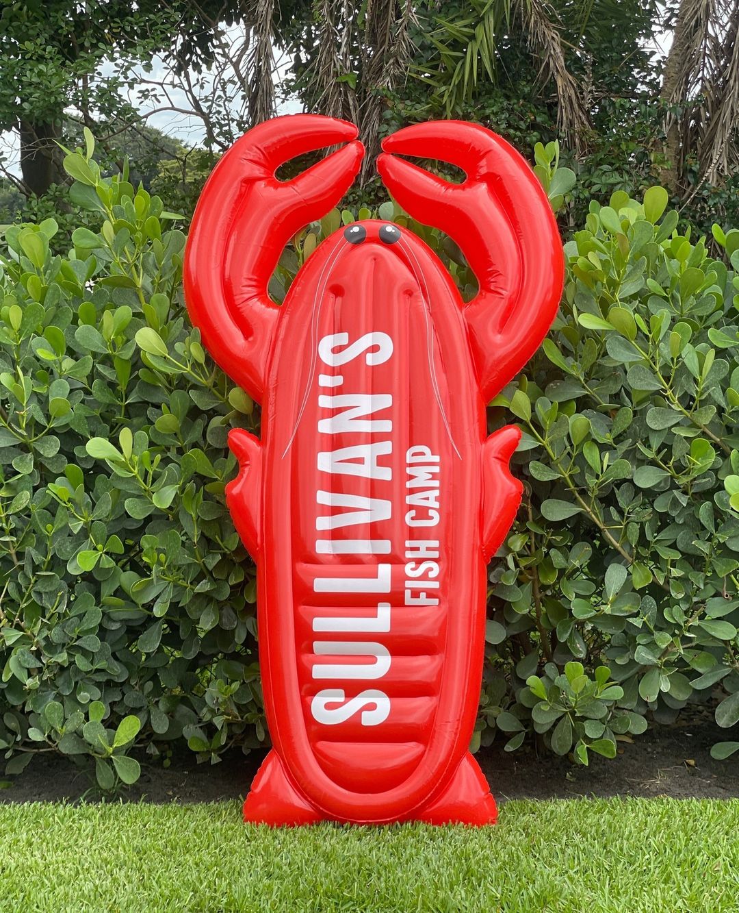 sullivans fish camp branded pool float
