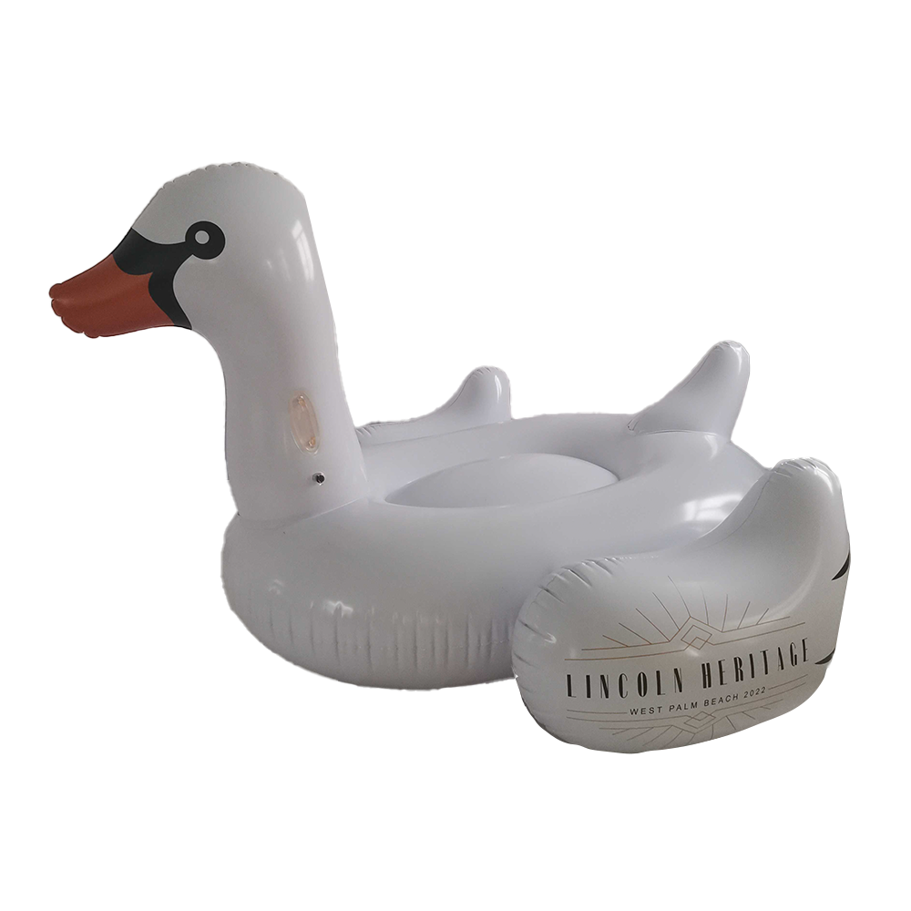 Inflatable swan top pool float
