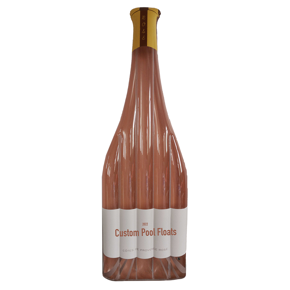 Botella de champán y vino personalizada inflable