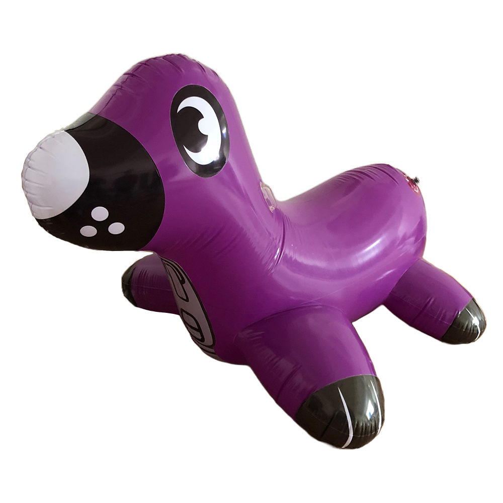 Inflatable ride top on toy